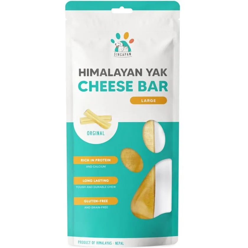 10% OFF: Singapaw Himalayan Yak Cheese Bar Dog Chew - Large 160g