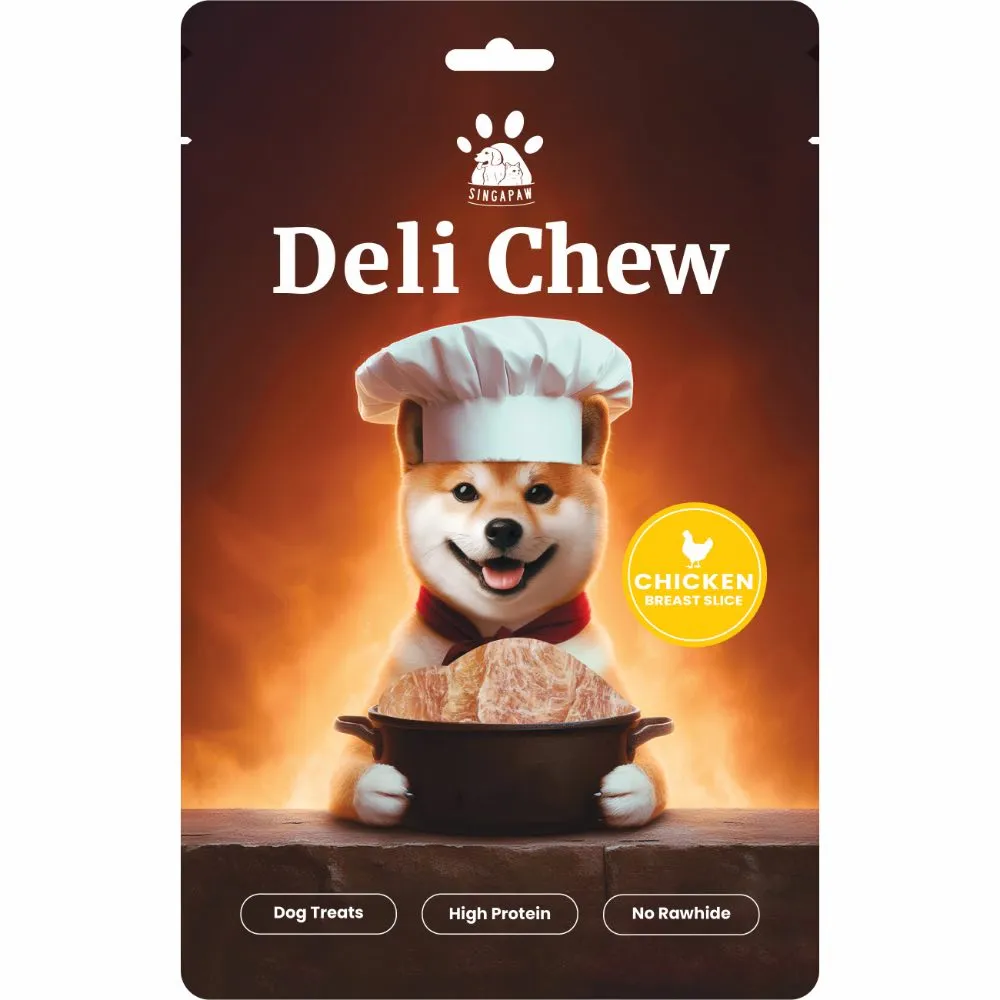 15% OFF: Singapaw Deli Chew Chicken Breast Slice Dog Treats 100g