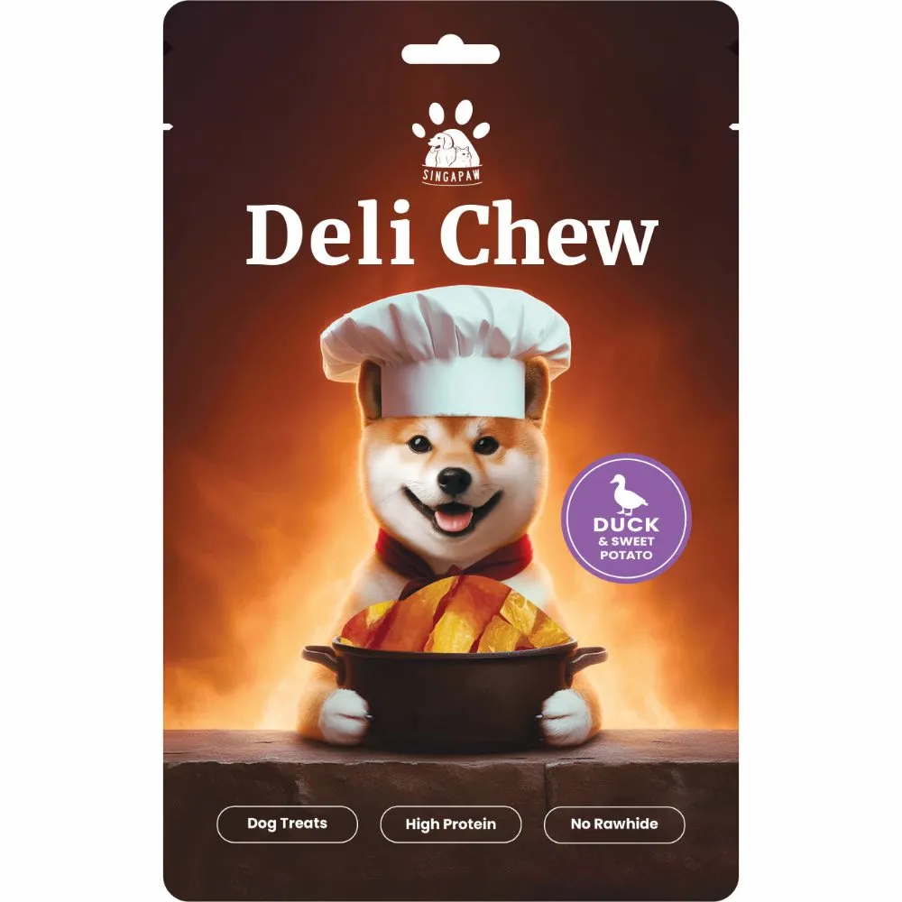 15% OFF: Singapaw Deli Chew Duck & Sweet Potato Dog Treats 120g