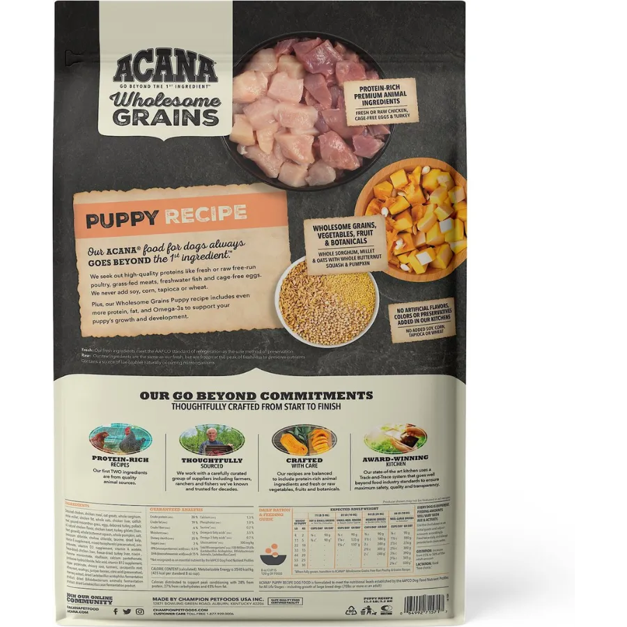 Acana Wholesome Grains Puppy Recipe Dry Dog Food