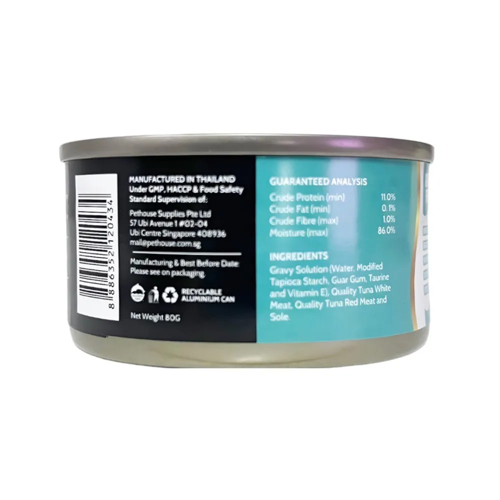 Angel Tuna & Sole In Gravy Canned Cat Food 80g