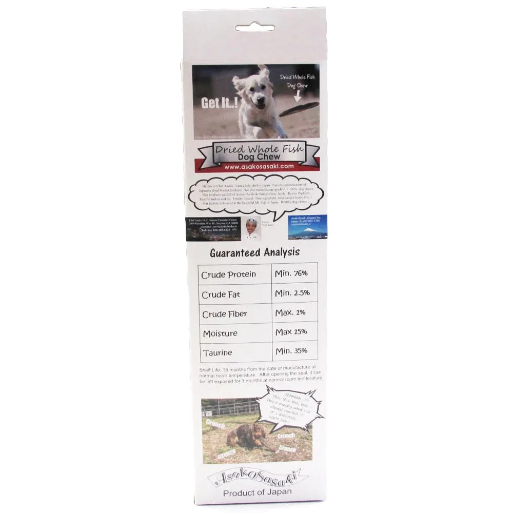 AsakoSasaki Dried Whole Fish Bonito Dog Chew Treat