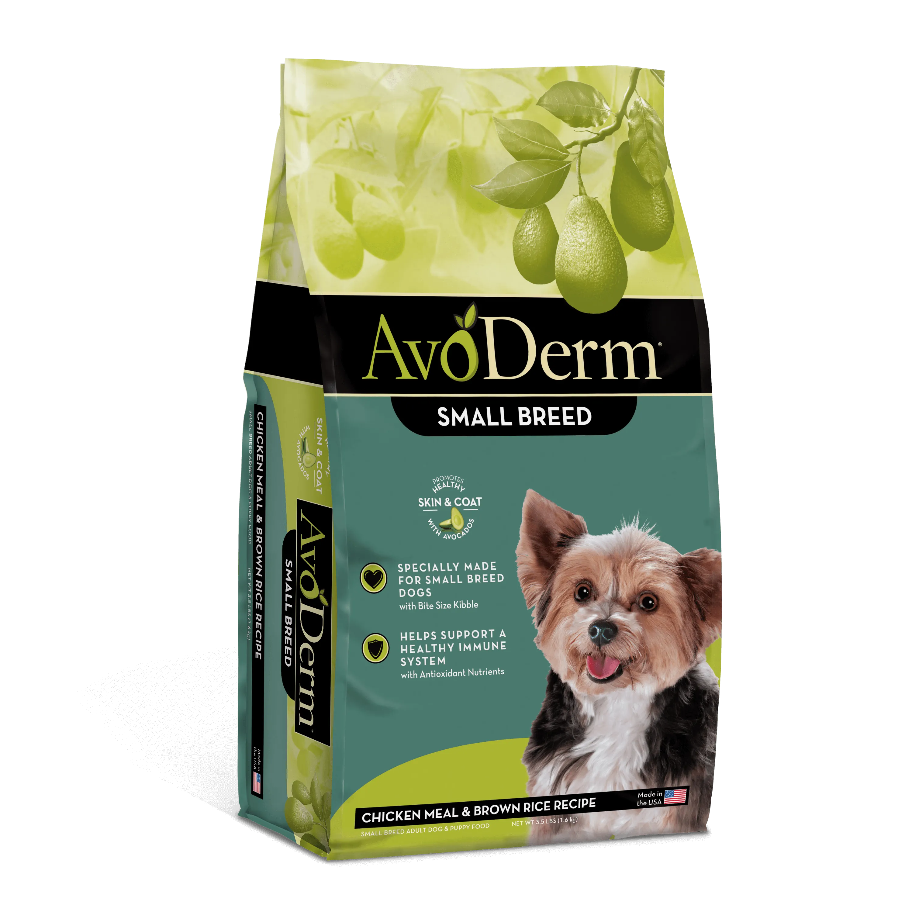 AvoDerm® Small Breed Chicken Meal & Brown Rice Recipe, Dry Dog Food, 3.5-lb Bag