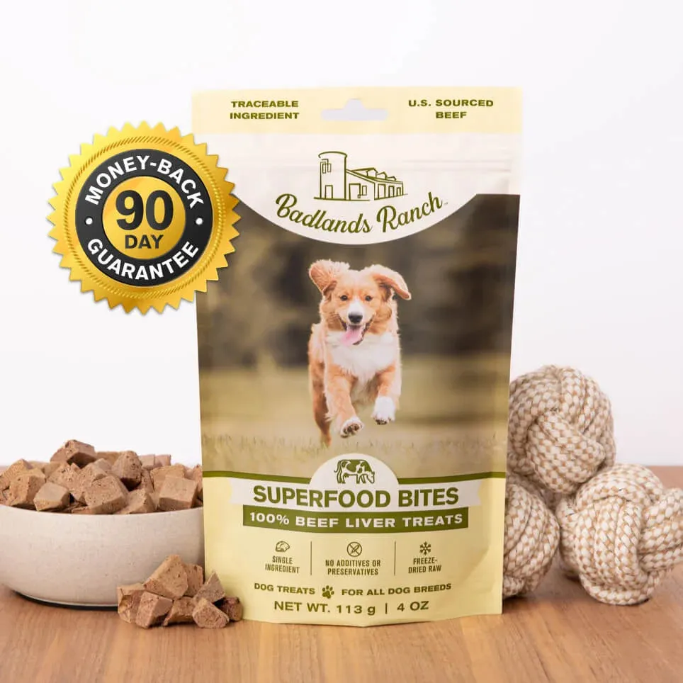 Badlands Ranch Superfood Bites Beef Liver Freeze-Dried Dog Treats