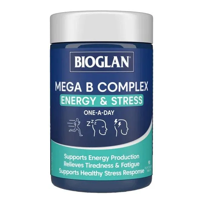 Bioglan Mega B Complex Energy And Stress 90 Tablets