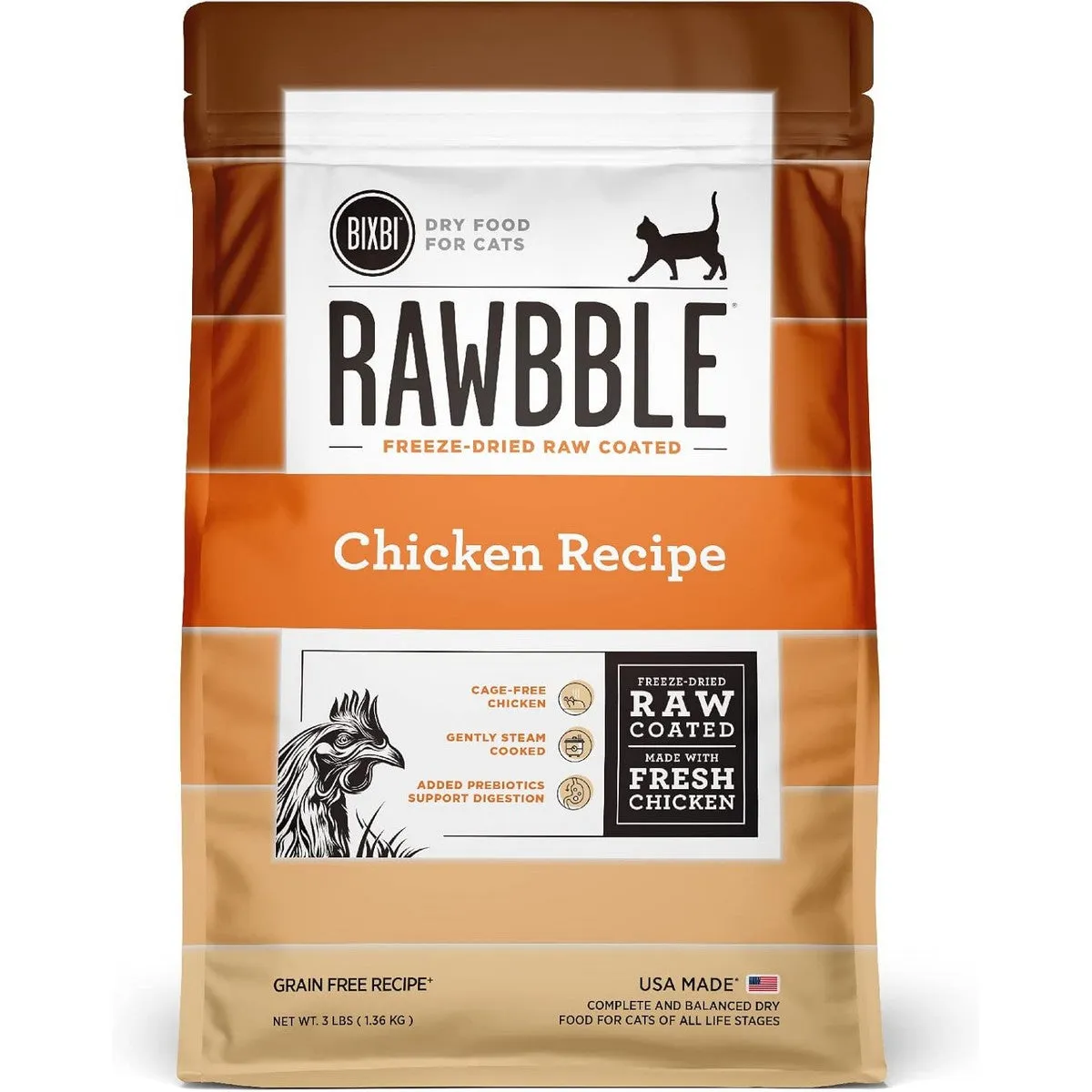 Bixbi Pet Rawbble Chicken Dry Cat Food 3lb