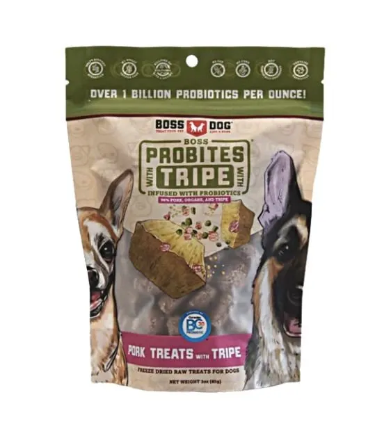 Boss Dog Probites Freeze Dried Dog Treats (Pork With Tripe)