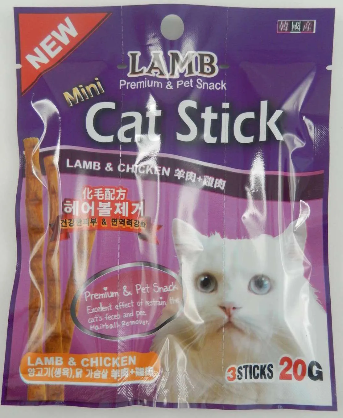 Bow Wow Mini Cat Stick in Lamb & Chicken Cat Treat 20g