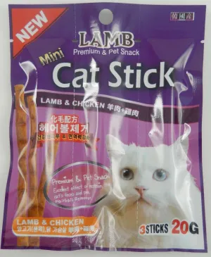 Bow Wow Mini Cat Stick in Lamb & Chicken Cat Treat 20g