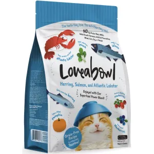 'BUNDLE DEAL': Loveabowl Herring, Salmon & Atlantic Lobster Grain Free Dry Cat Food