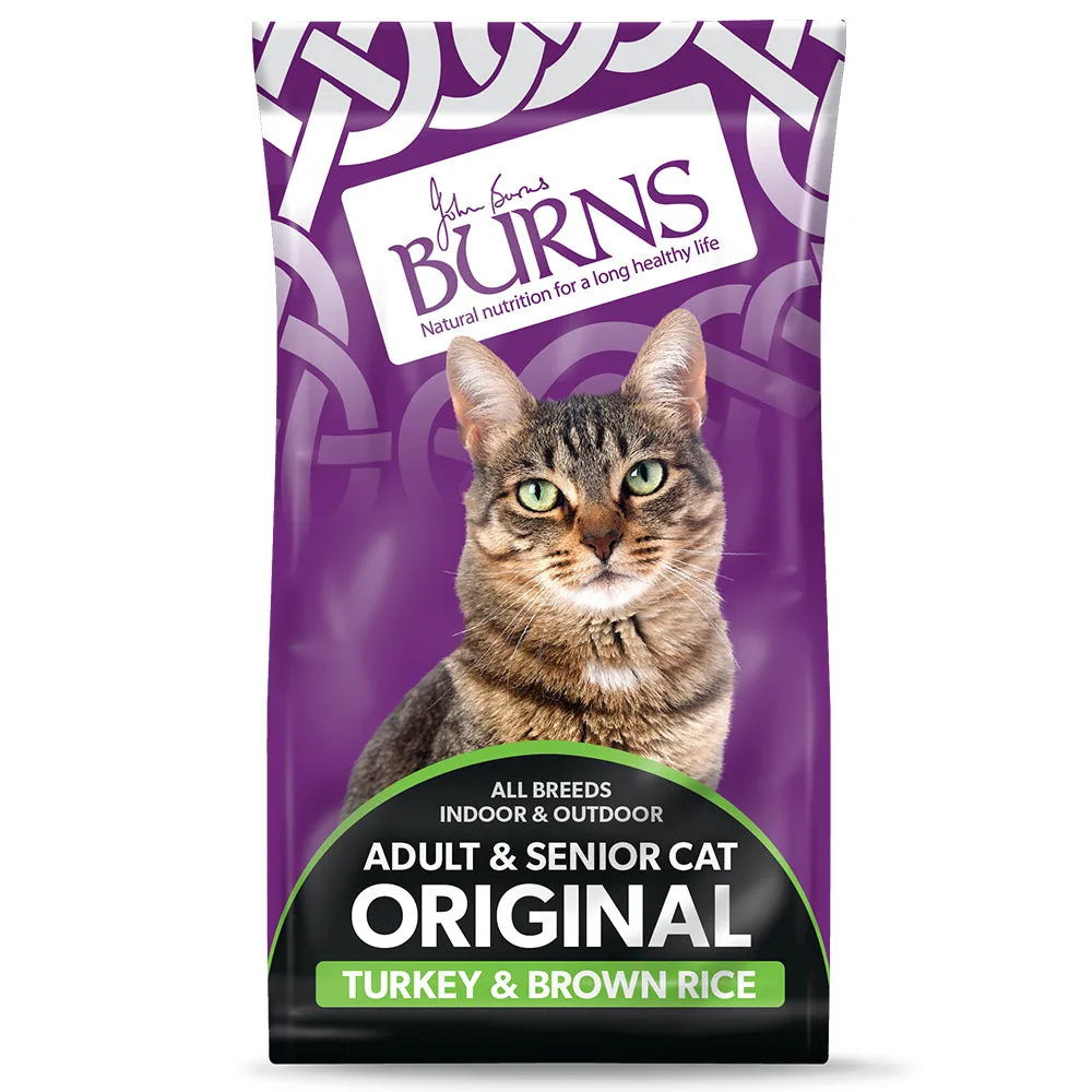 Burns | Original Cat Food | Gluten Free Turkey & Brown Rice - Adult & Senior