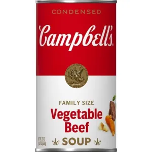 Campbell's Condensed Family Size Vegetable Beef Soup, 23 Ounce Can