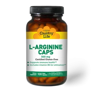 Country Life L-Arginine 500 mg 100 Vegan Capsules