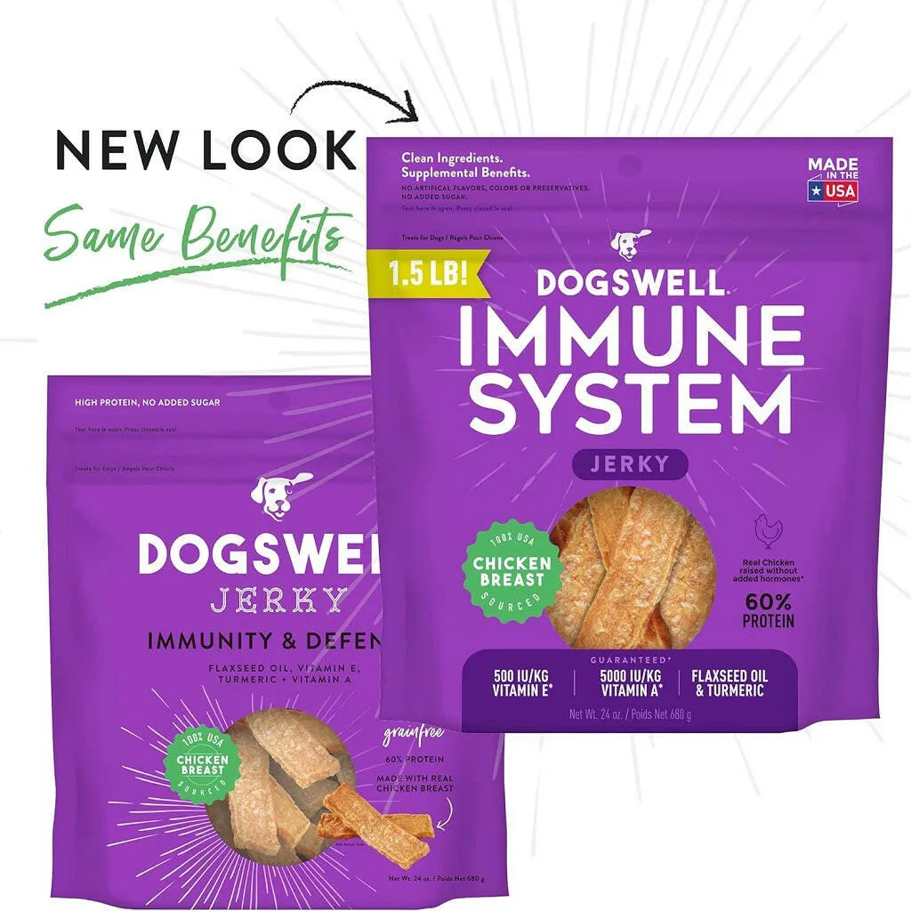 Dogswell Immunity & Defense Jerky Grain-Free Chicken Treats for Dogs 24 oz