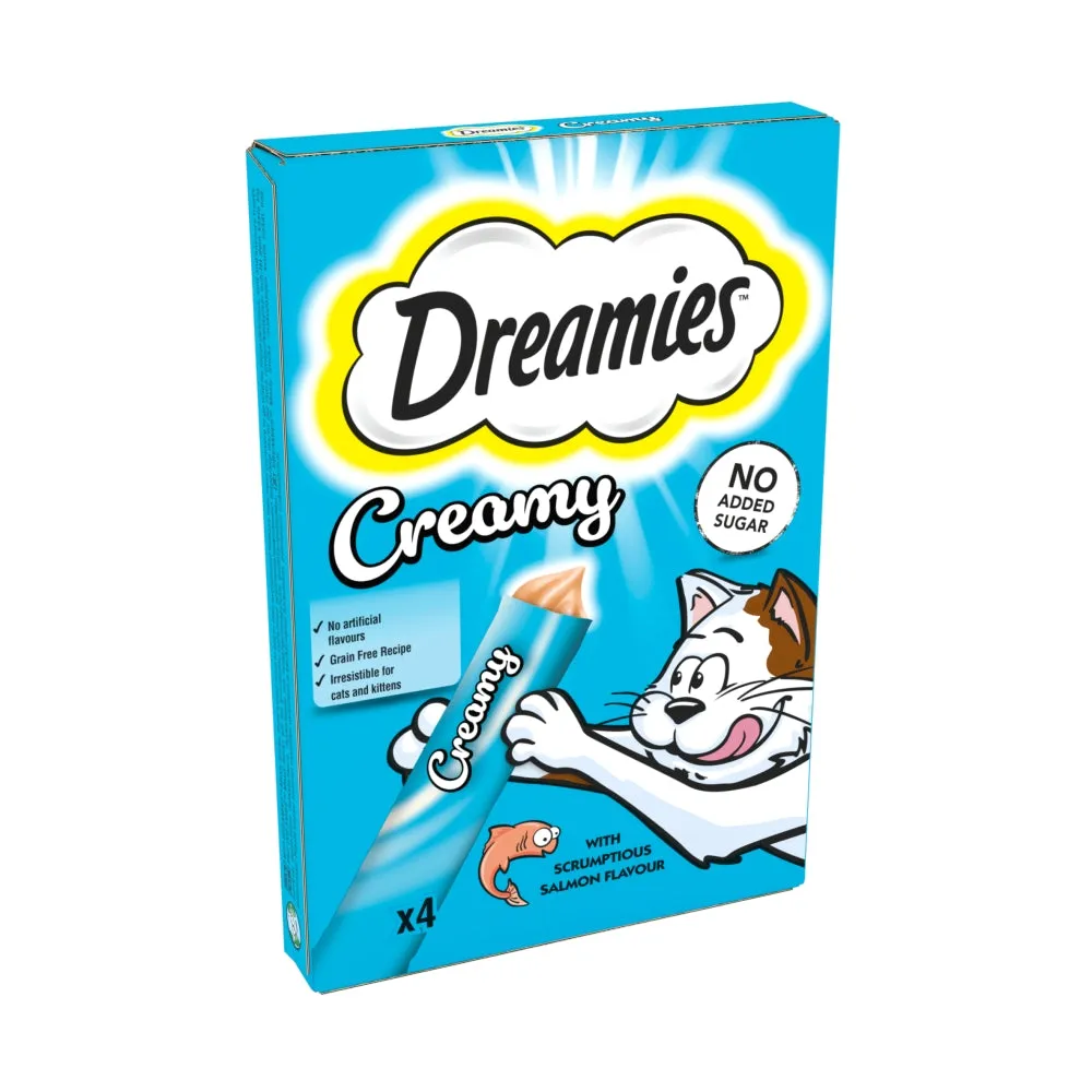 Dreamies | Cat Treats | Creamy Salmon - 4 x 10g