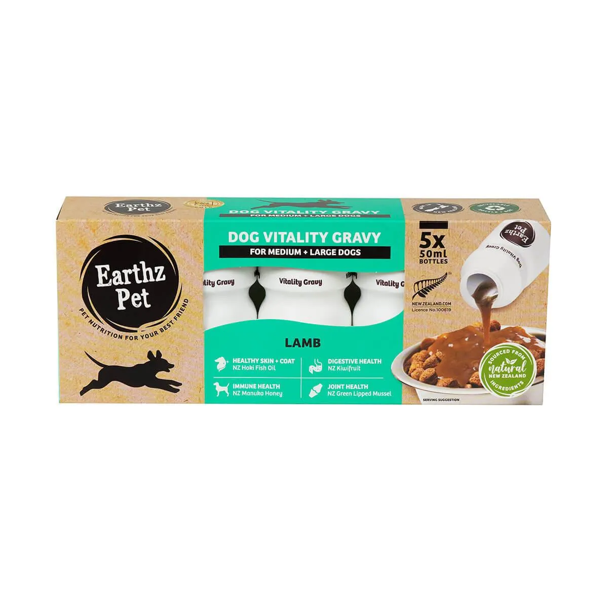 Earthz Pet Vitality Lamb Gravy Dog Treats 5 Pack