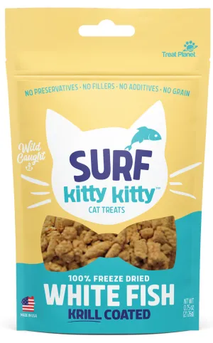 Etta Says! Kitty Kitty 100% Freeze Dried Krill Coated Whitefish Cat Treats (0.6 oz)