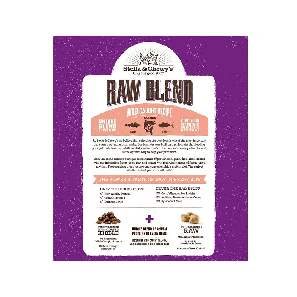 Freeze Dried Wild Caught Recipe Raw Blend Cat Dry Food