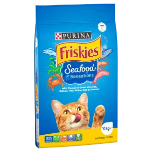 Friskies Seafood Sensations Adult Dry Cat Food 10kg