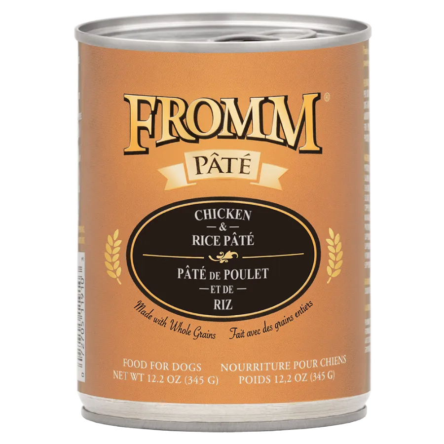 Fromm Chicken & Rice Pate Canned Dog Food 12.2oz