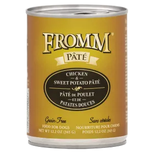 Fromm Chicken & Sweet Potato Pate Grain-Free Canned Dog Food 12.2oz