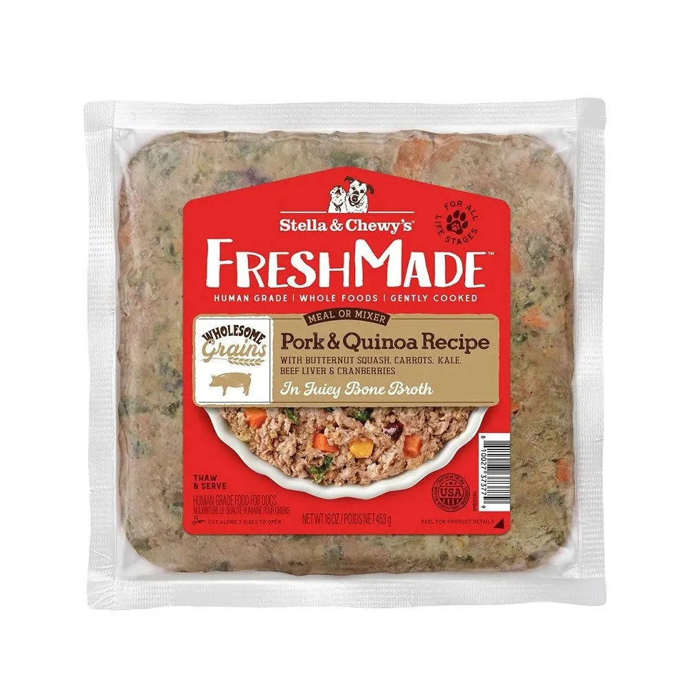 Frozen FreshMade Wholesome Grains Pork & Quinoa Dog Food