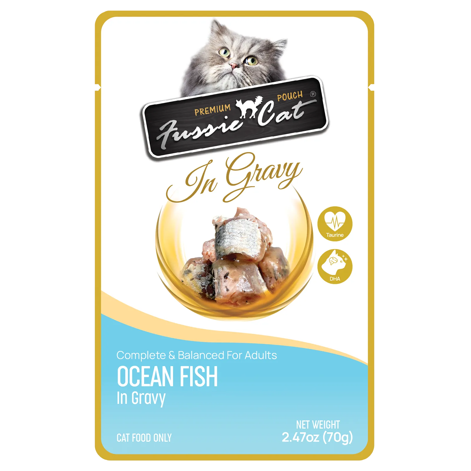 Fussie Cat In Gravy Oceanfish Wet Cat Food Pouch