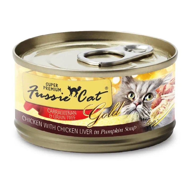 Fussie Cat Super Premium Grain Free Chicken with Chicken Liver in Pumpkin Soup Canned Cat Food