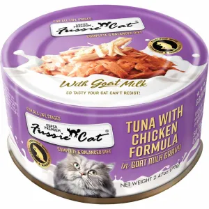 Fussie Cat Tuna With Chicken Formula In Goat Milk Gravy Grain-Free Canned Cat Food 70g