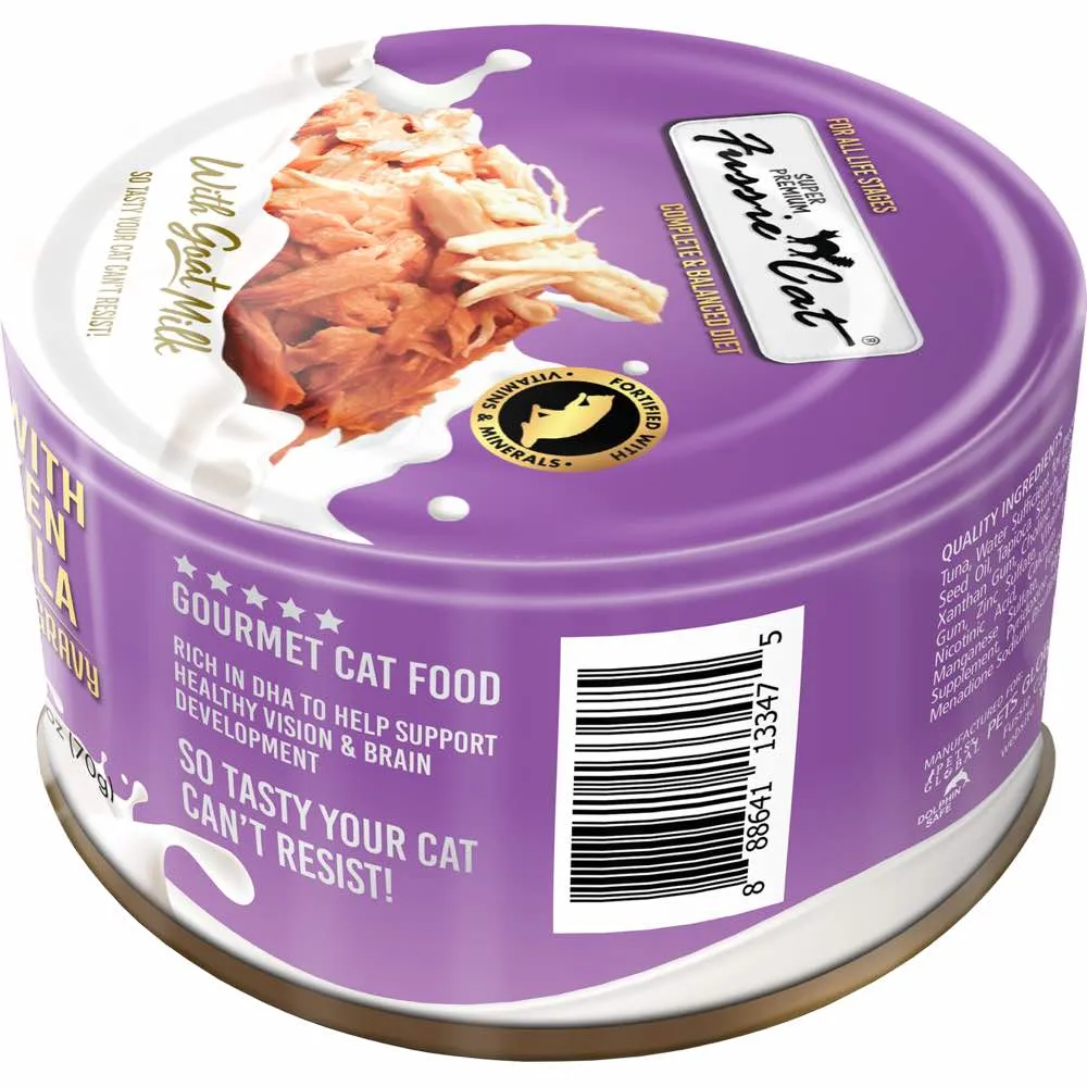 Fussie Cat Tuna With Chicken Formula In Goat Milk Gravy Grain-Free Canned Cat Food 70g