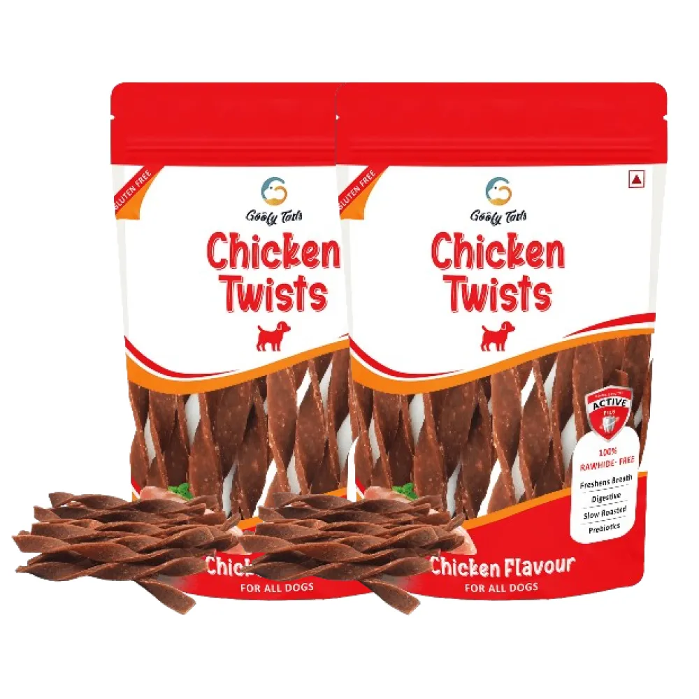 Goofy Tails Chicken Twists Dog Treats