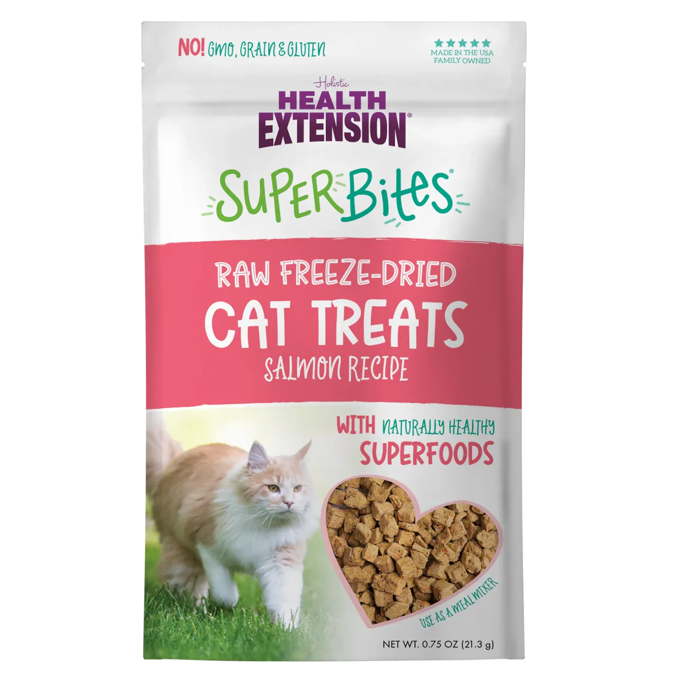 Health Extension SuperBites Freeze-Dried Raw Salmon Recipe Cat Treats, 0.75-oz