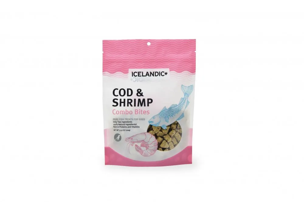 Icelandic  Cod & Shrimp Combo Bites Fish Dog Treats