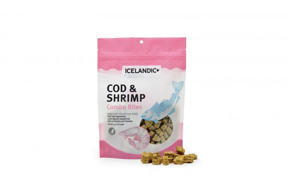 Icelandic  Cod & Shrimp Combo Bites Fish Dog Treats