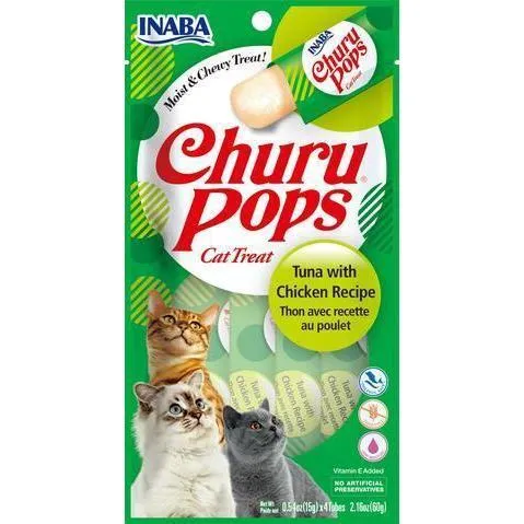 Inaba Churu Pops Tuna with Chicken Cat Treats 60g