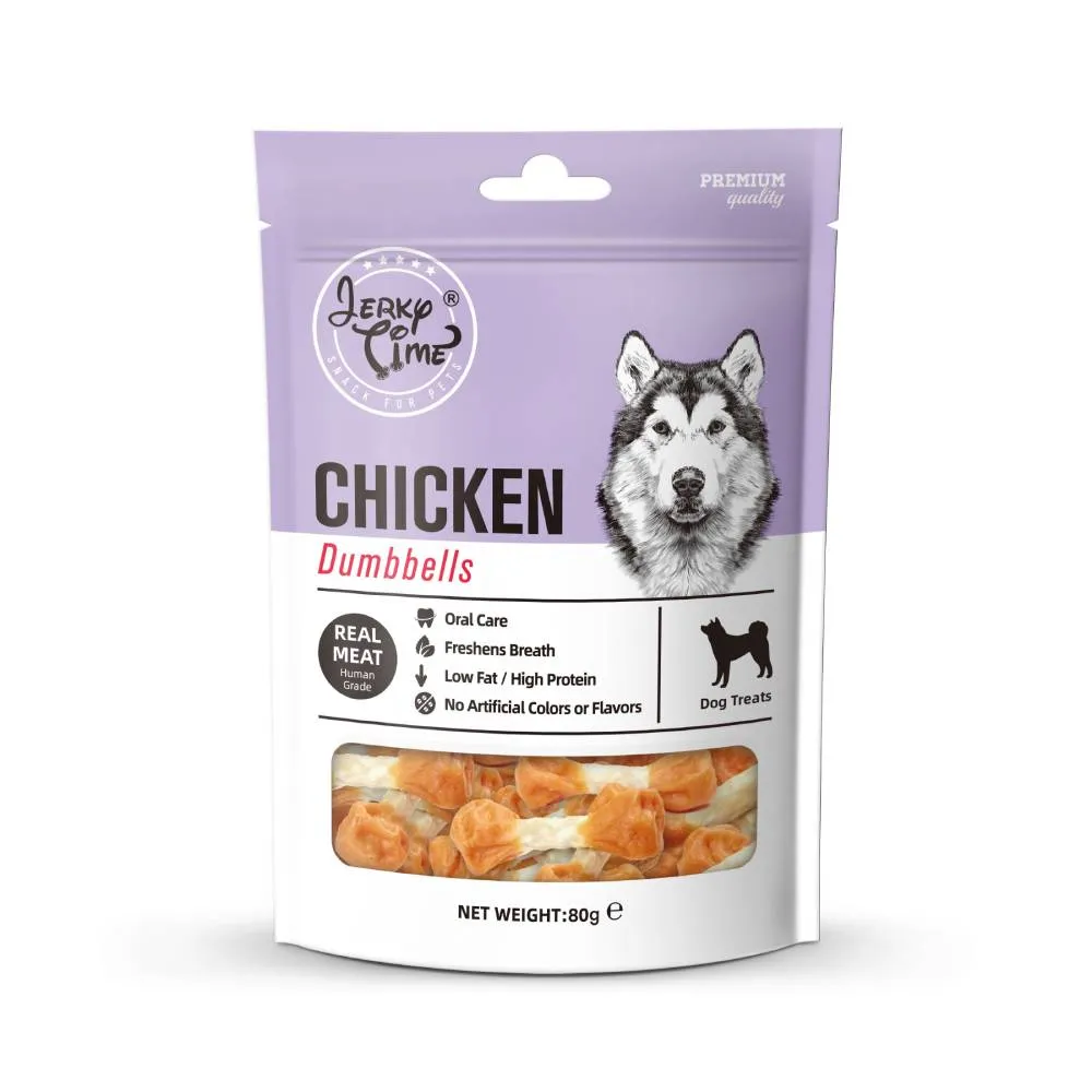 Jerky Time Dog Chicken Dumbbells 80g