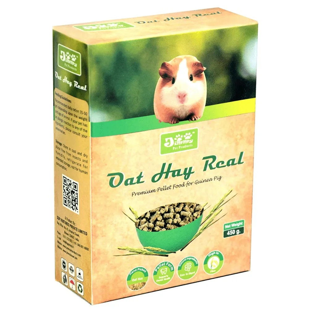 JiMMy Oat Hay Real High Fiber Pellet Guinea Pig Food (Limited Shelf Life)