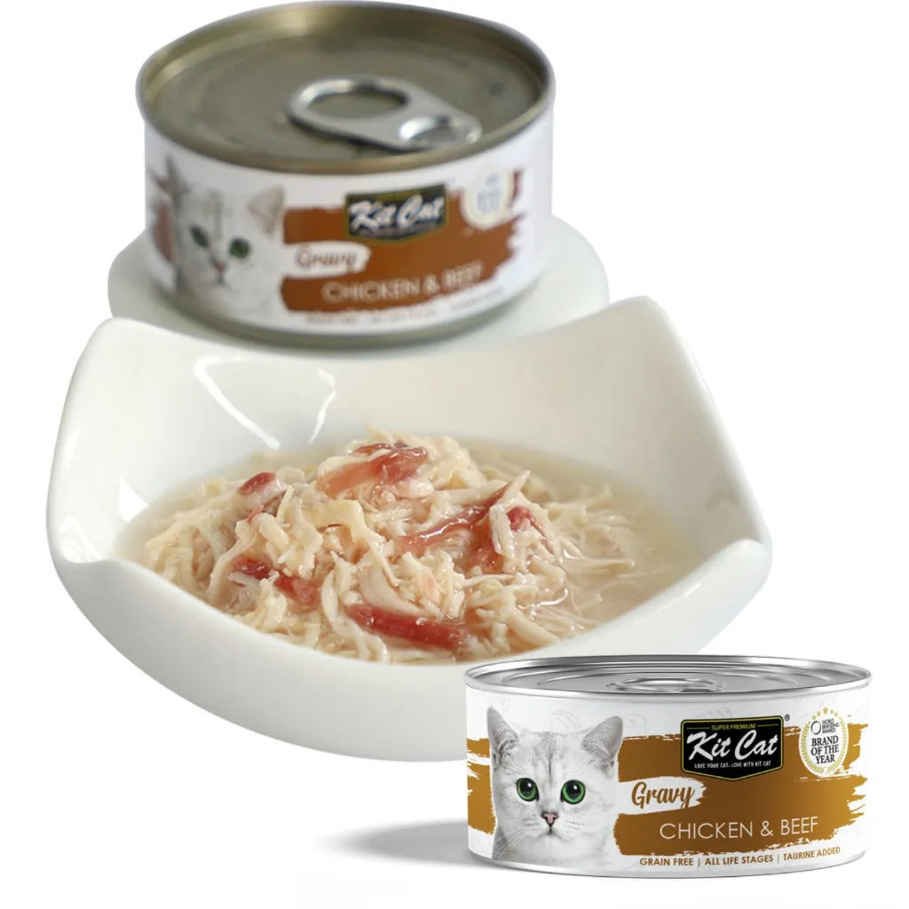 Kit Cat Wet Cat Food Gravy/Deboned Topper/Mousse/Goat Milk 80g Can Adult/Kitten KitCat Grain-Free