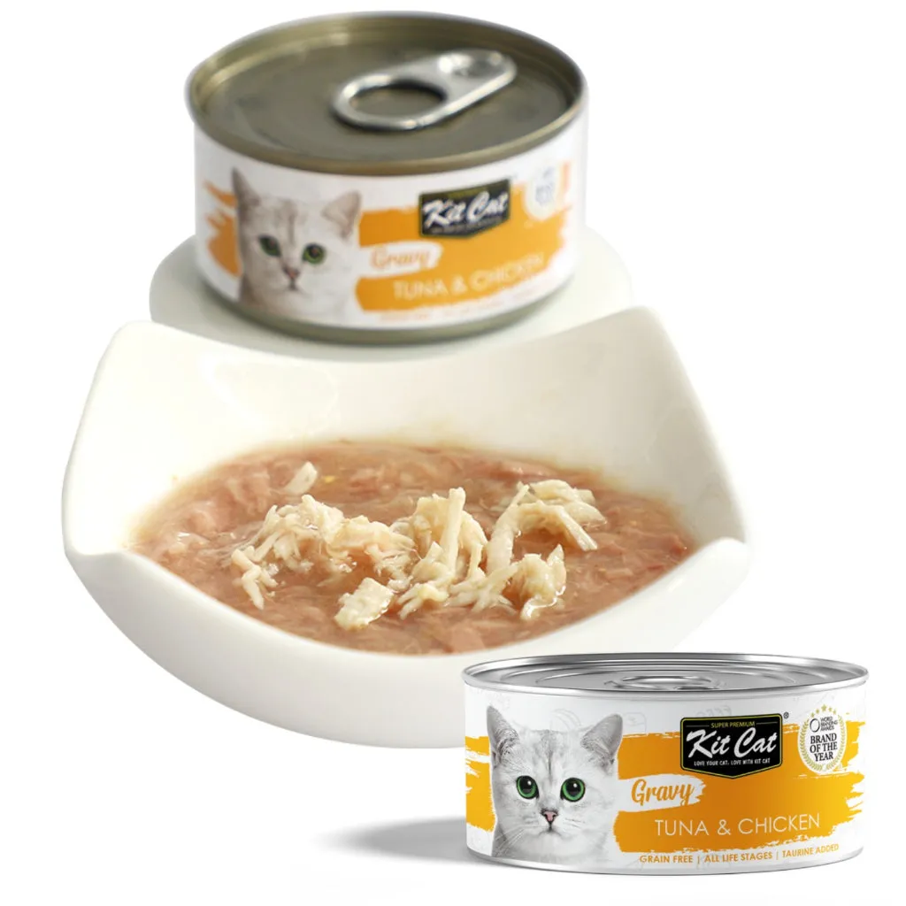 Kit Cat Wet Cat Food Gravy/Deboned Topper/Mousse/Goat Milk 80g Can Adult/Kitten KitCat Grain-Free