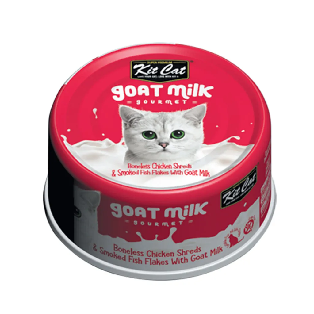 Kit Cat Wet Cat Food Gravy/Deboned Topper/Mousse/Goat Milk 80g Can Adult/Kitten KitCat Grain-Free