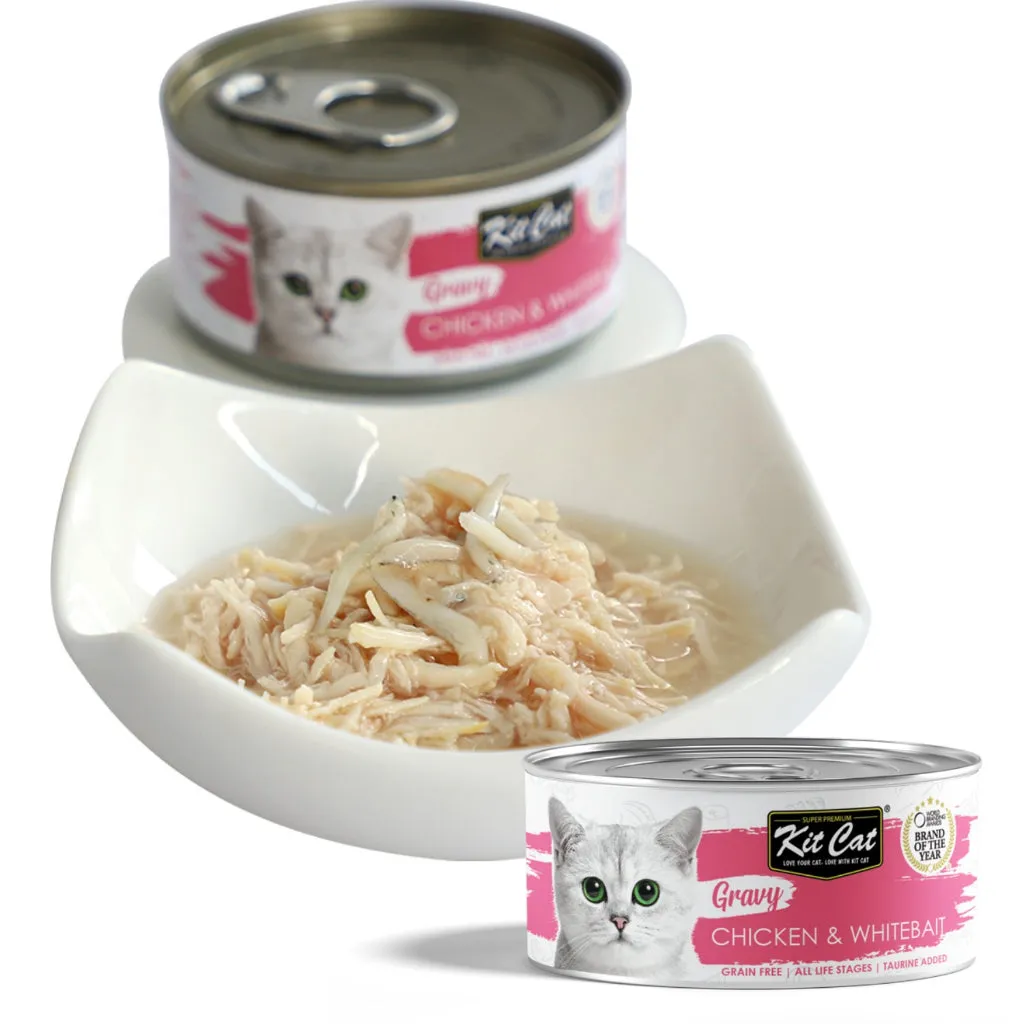 Kit Cat Wet Cat Food Gravy/Deboned Topper/Mousse/Goat Milk 80g Can Adult/Kitten KitCat Grain-Free