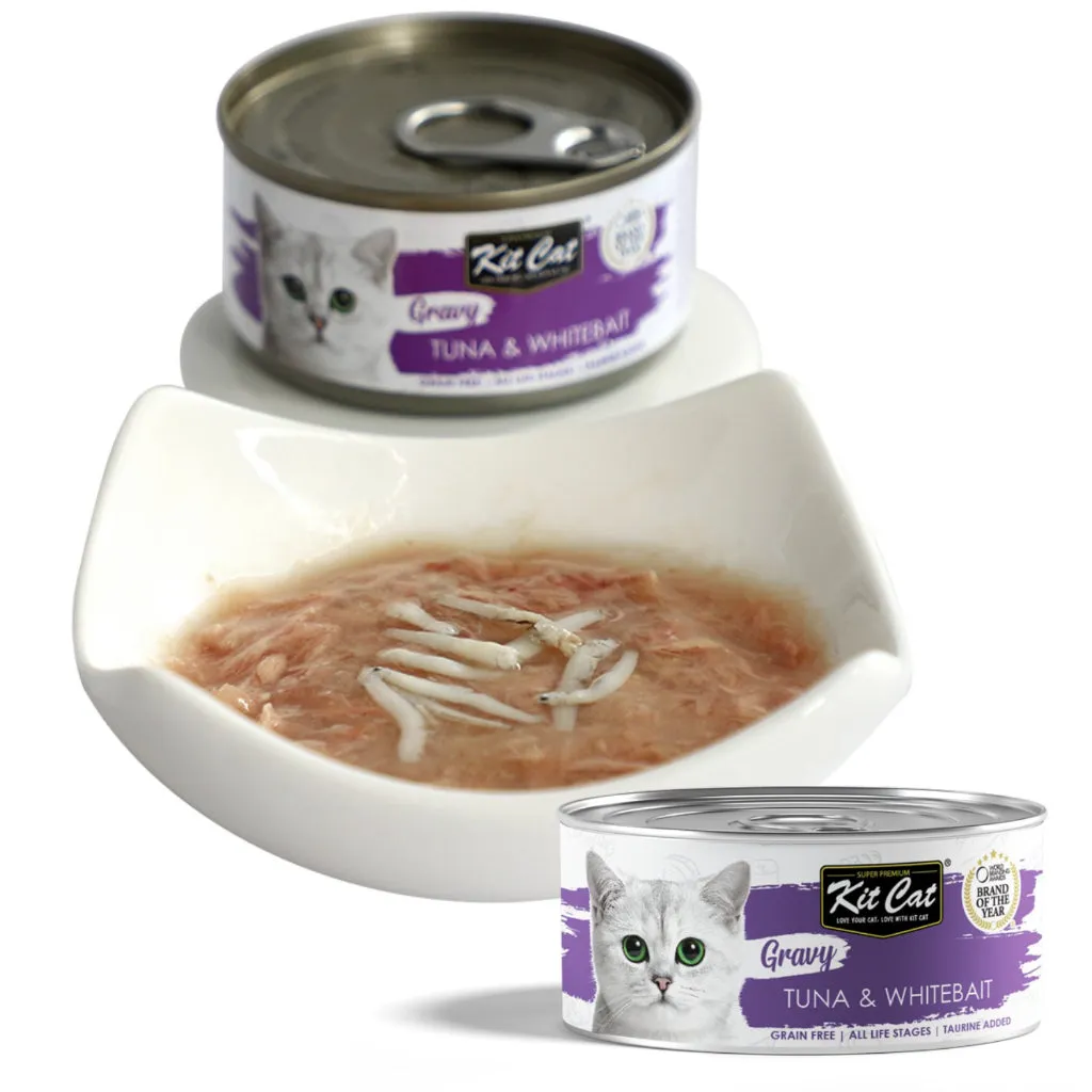 Kit Cat Wet Cat Food Gravy/Deboned Topper/Mousse/Goat Milk 80g Can Adult/Kitten KitCat Grain-Free