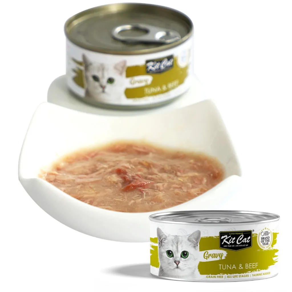 Kit Cat Wet Cat Food Gravy/Deboned Topper/Mousse/Goat Milk 80g Can Adult/Kitten KitCat Grain-Free