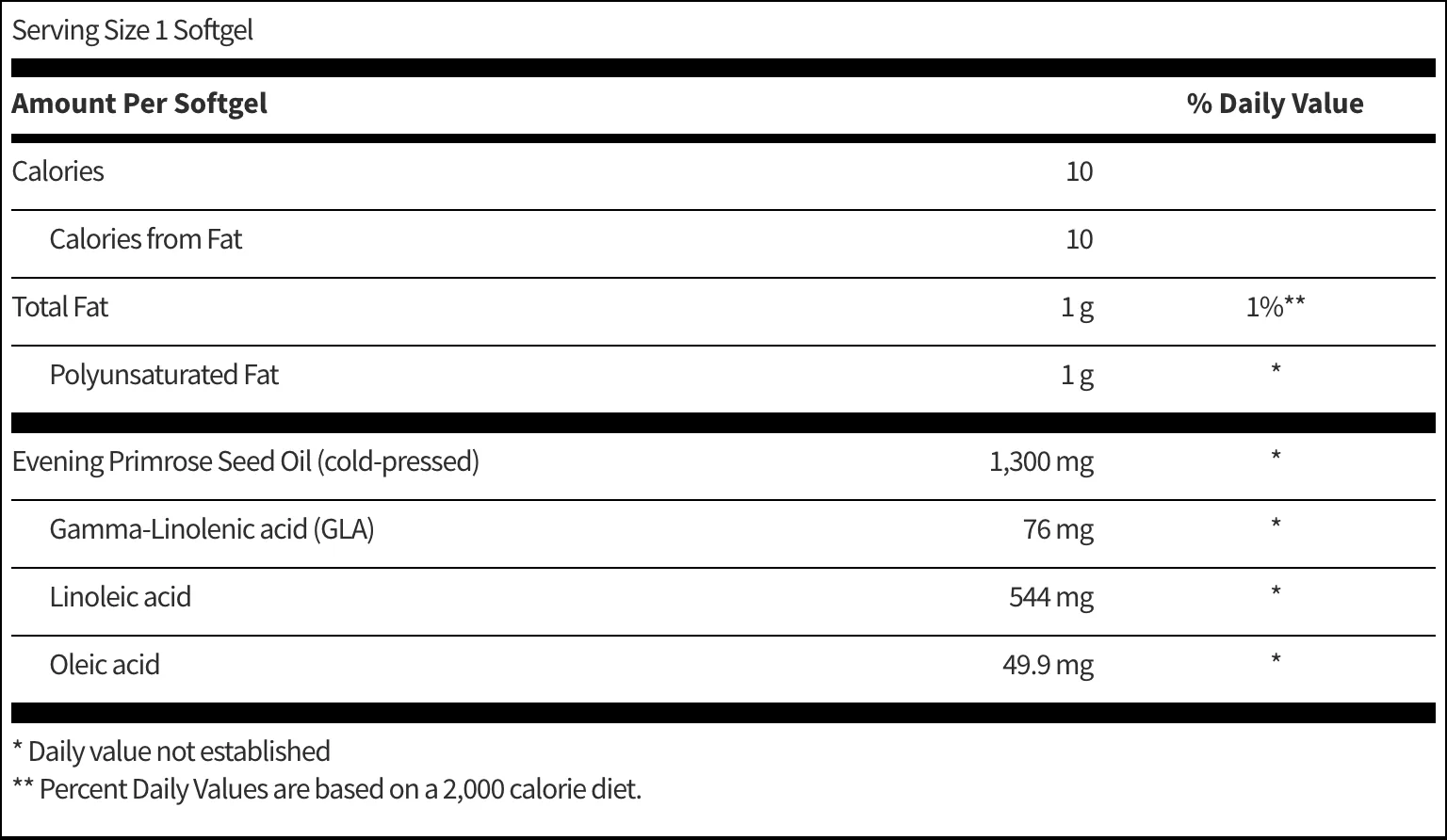 Klaire Evening Primrose Oil 1300