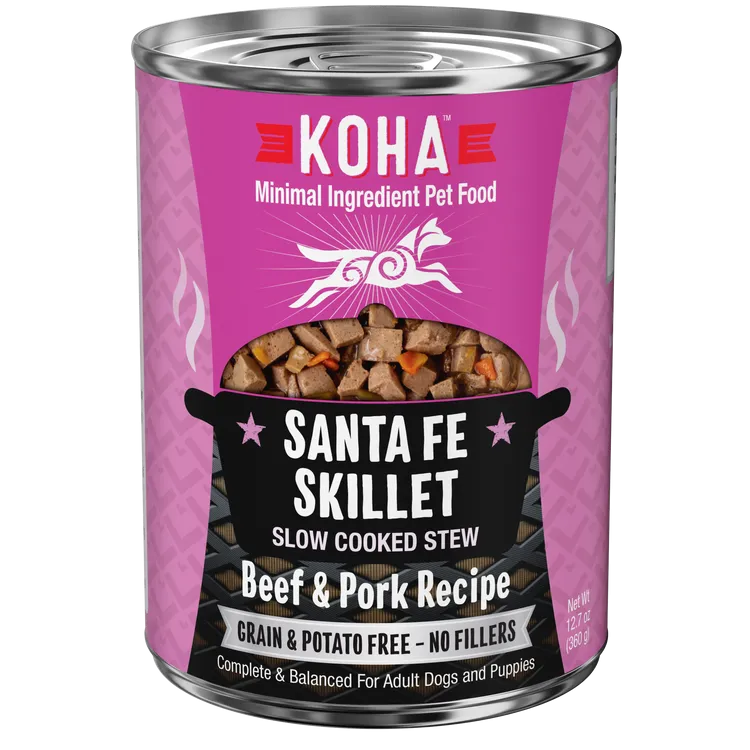 KOHA Grain & Potato Free Santa Fe Skillet Slow Cooked Stew with Beef & Pork Canned Dog Food