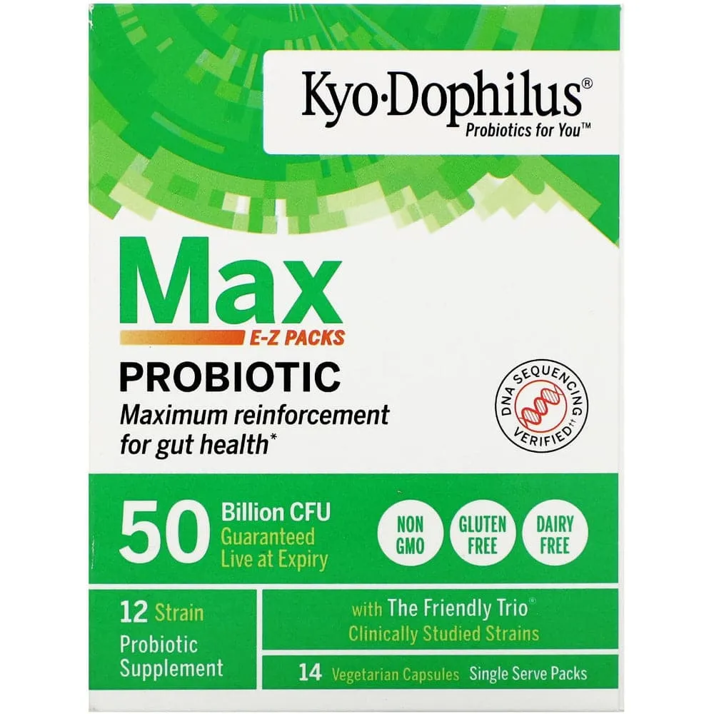 Kyolic - Kyo Dophilus Max Probiotic Vegetarian Capsules, 14 Count