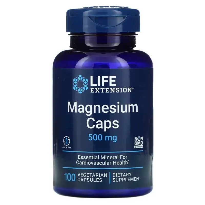 Magnesium capsules Life Extension 500 mg, 100 capsules