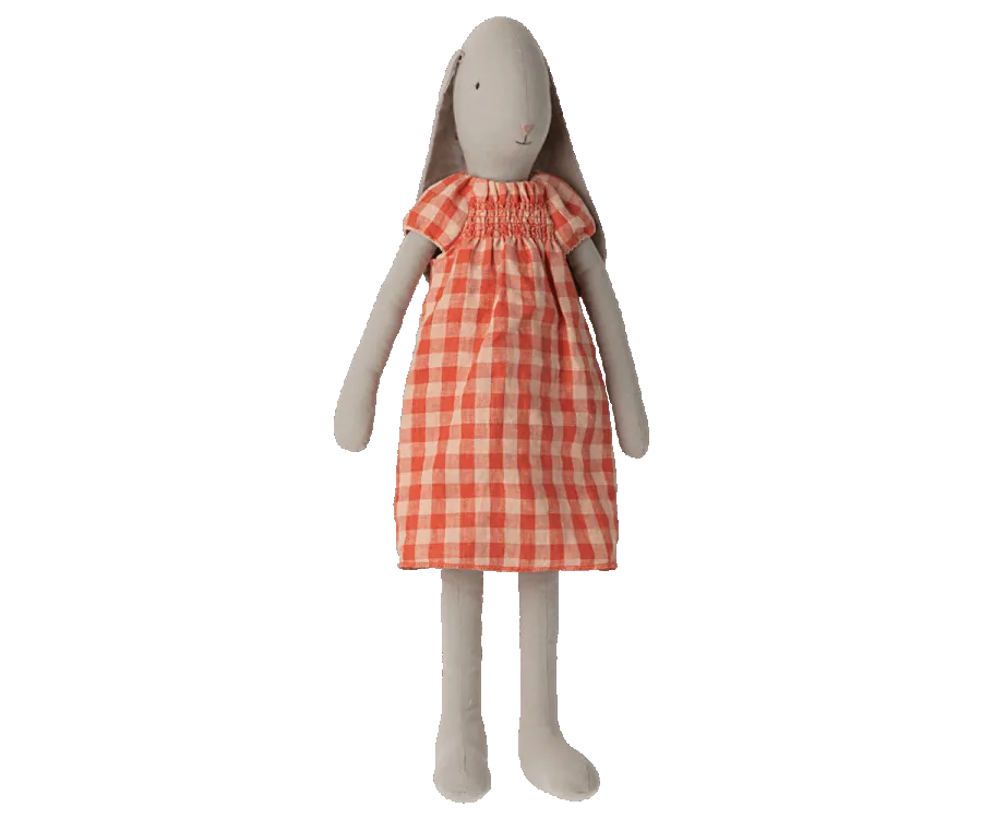 Maileg Size 5 Bunny Rabbit Checked Gingham Dress SOLD OUT