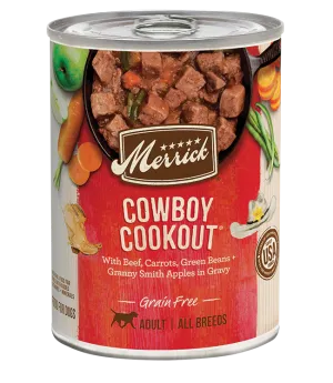 Merrick Can Grain Free Cowboy Cookout 13oz 12ct