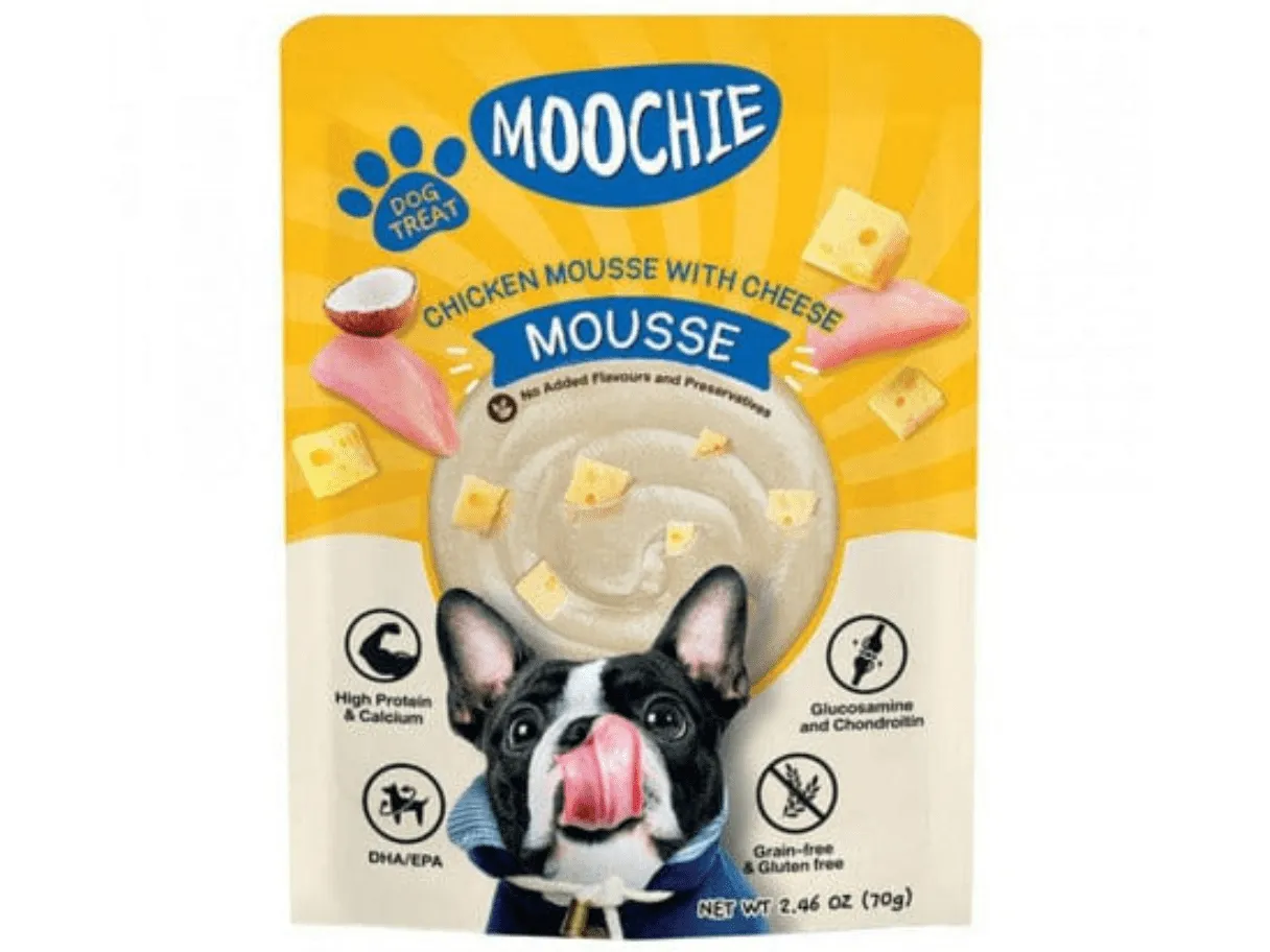 Moochie MOUSSE WITH CHEESE 12x85g Pouchs